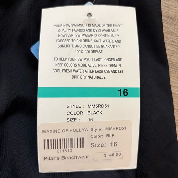 Maxine of Hollywood Jogger Short Swimming Shorts Women's Size 16 NWT - Picture 6 of 9